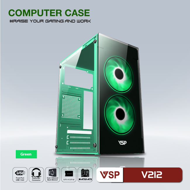 Case VSP V212 - Pink/Green
